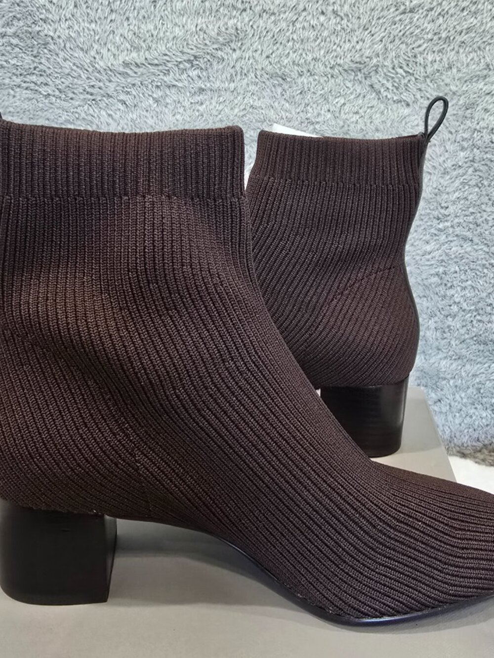 Everlane Glove Boot Dark Brown Stretch Knit Women's Size 7 NEW Comfort *NOTES - Picture 9 of 10